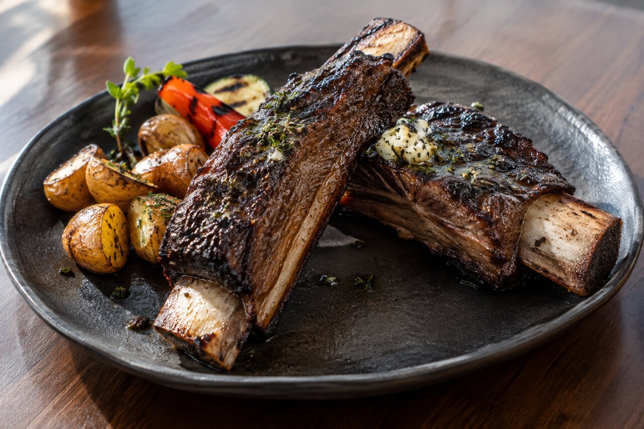 Beef ribs steak