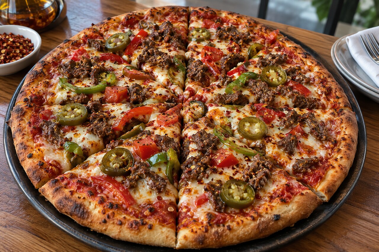 Mexican hot pizza