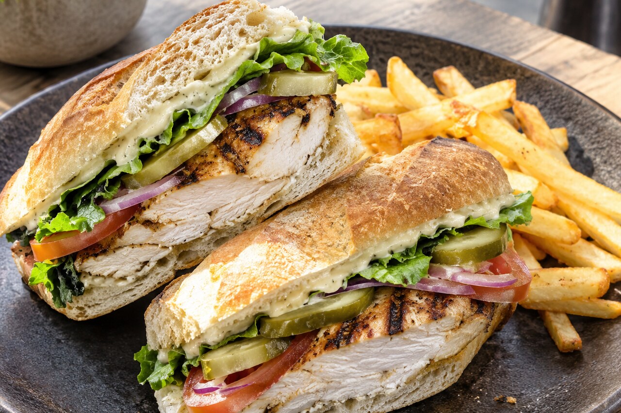 Grill chicken sandwich
