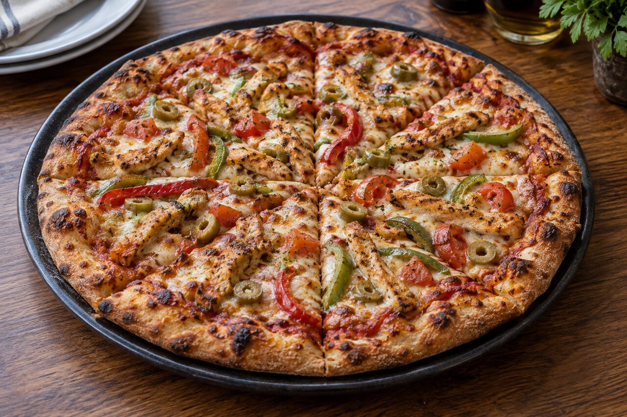 Chicken fajita pizza