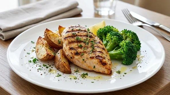 Grilled Chicken Breast With Broccoli