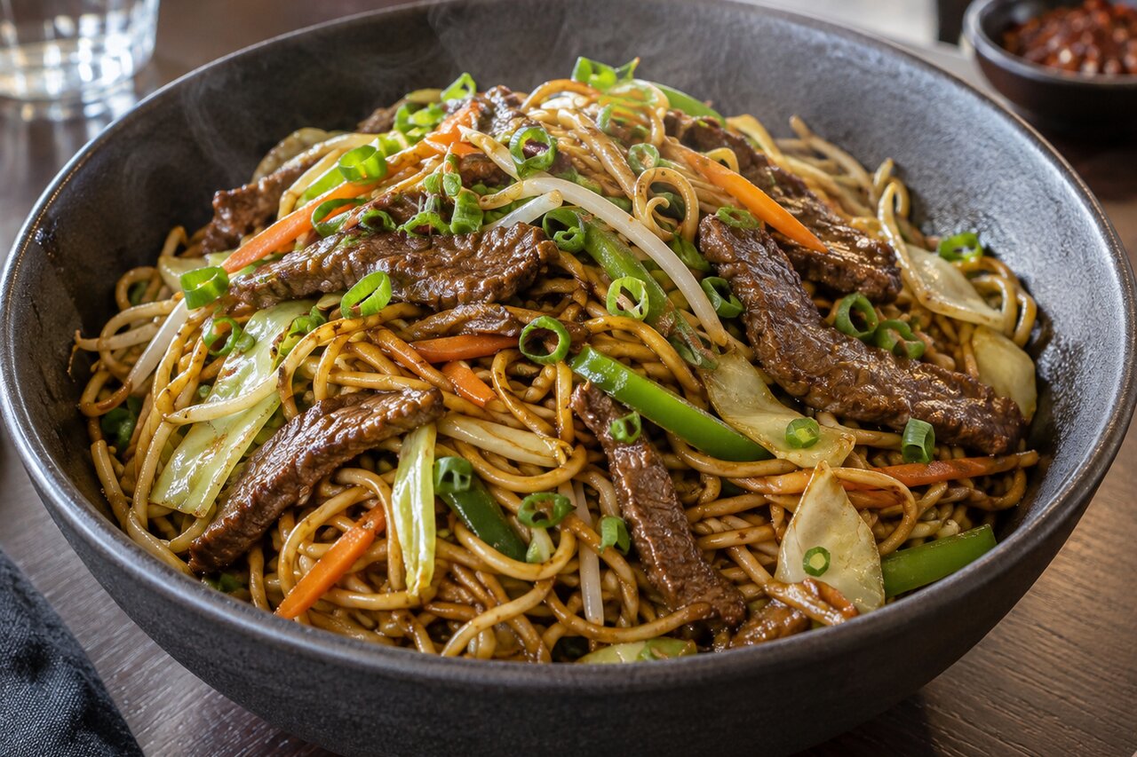 Beef chow mein