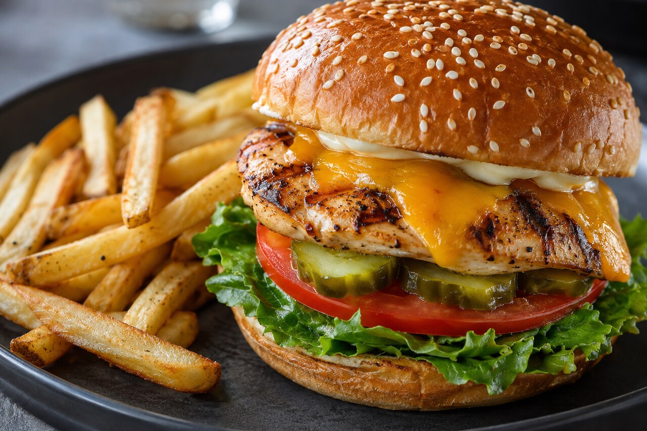 Chicken cheese burger