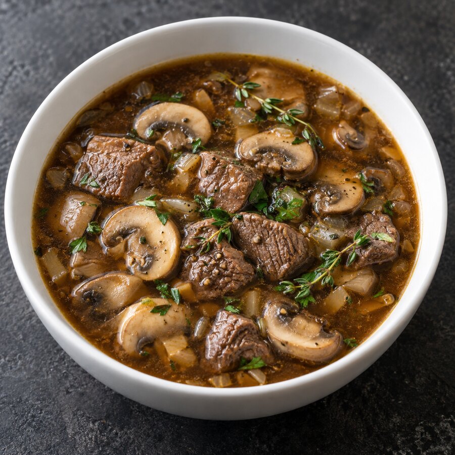 Beef mushroom soup